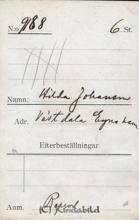 Hilda Johansson Västdala  Egna hem
Hilda Johansson Västdala  Egna hem
Nyckelord: Johansson Västdala