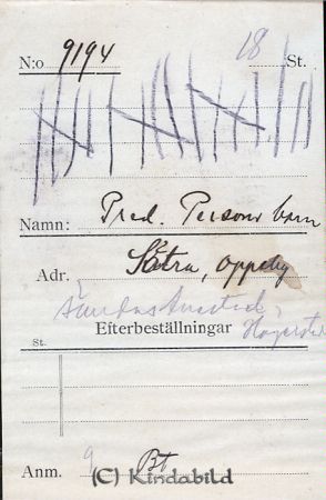 Pred  Perssons barn Sätra Oppeby
Pred  Perssons barn Sätra Oppeby
Nyckelord: Perssons barn