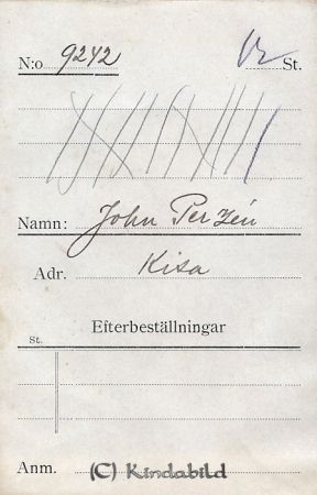 John Perzén  Kisa
John Perzén  Kisa
Nyckelord: John Perzén