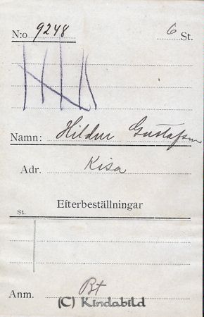 Hildur Gustafsson Kisa
Hildur Gustafsson Kisa
Nyckelord: Hildur Gustafsson