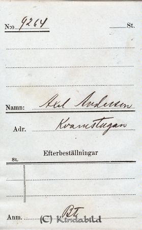Axel Andersson  Kvarnstugan
Axel Andersson  Kvarnstugan
Nyckelord: Andersson Kvarnstugan