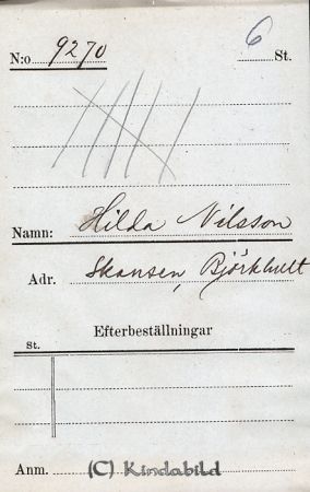 Hilda Nilsson  Skansen  Björkhult
Hilda Nilsson  Skansen  Björkhult
Nyckelord: Nilsson Skansen
