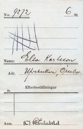 Elsa Karlsson  Ufvekullen  Örsebo
Elsa Karlsson  Ufvekullen  Örsebo
Nyckelord: Karlsson Ufvekullen