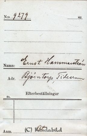 Ernst Hammarström  Björntorp  Tidersrum
Ernst Hammarström  Björntorp  Tidersrum
Nyckelord: Hammarström Björntorp