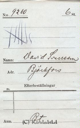 David Svensson  Björkfors
David Svensson  Björkfors
Nyckelord: David Svensson