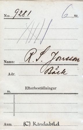 R S Jonsson  Bäck
R S Jonsson  Bäck
Nyckelord: Jonsson Bäck