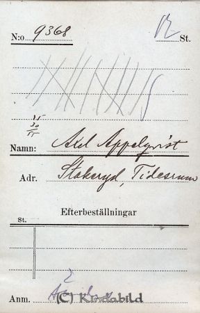 Axel Appelqvist  Stakeryd  Tidersrum
Axel Appelqvist  Stakeryd  Tidersrum
Nyckelord: Appelqvist Stakeryd