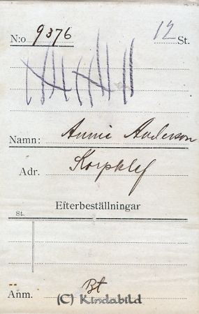 Annie Andersson  Korpklef
Annie Andersson  Korpklef
Nyckelord: Andersson Korpklef