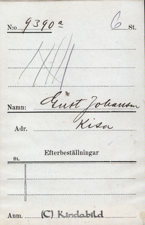 Gust Johansson  Kisa
Gust Johansson  Kisa
Nyckelord: Johansson Kisa