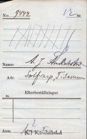 A J Larsson  Solfvarp  Tidersrum
A J Larsson  Solfvarp  Tidersrum
Nyckelord: Larsson Solfvarp
