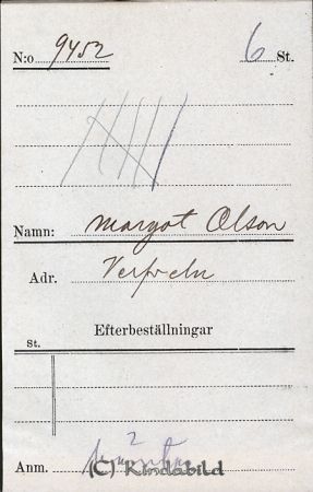 Margot Olsson Verfveln
Margot Olsson Verfveln
Nyckelord: Olsson Verfveln
