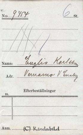 Englis Karlsson  Vernamo  V. Eneby
Englis Karlsson  Vernamo  V. Eneby
Nyckelord: Karlsson Vernamo