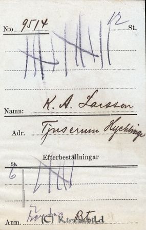 K A Larsson  Tjuserum  Hycklinge
K A Larsson  Tjuserum  Hycklinge
Nyckelord: Larsson Tjuserum