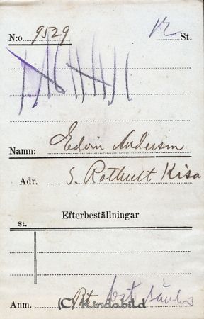 Edvin Andersson  S Rothult Kisa
Edvin Andersson  S Rothult Kisa
Nyckelord: Edvin Andersson