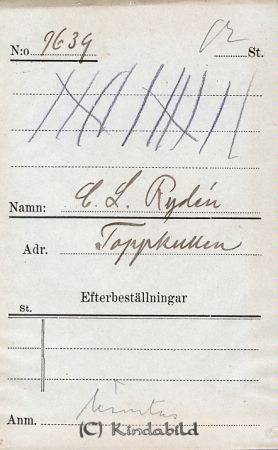 C L Rydén  Toppkullen
C L Rydén  Toppkullen
Nyckelord: Rydén Toppkullen