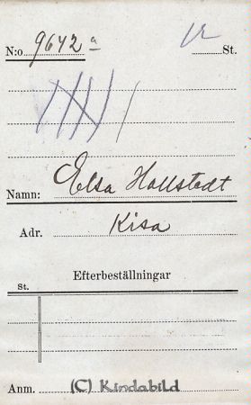 Elsa Hallstedt  Kisa
Elsa Hallstedt  Kisa
Nyckelord: Elsa Hallstedt