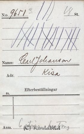 Carl Johansson  Kisa
Carl Johansson  Kisa
Nyckelord: Carl Johansson