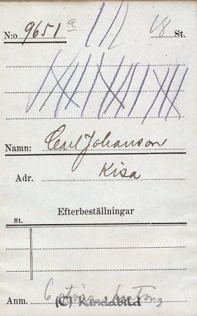 Carl Johansson  Kisa
Carl Johansson  Kisa
Nyckelord: Carl Johansson