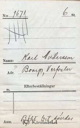Karl Andersson  Boarp  Verfveln
Karl Andersson  Boarp  Verfveln
Nyckelord: Andersson Boarp