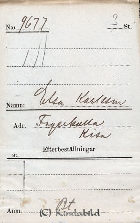 Elsa Karlsson  Fagerkulla  Kisa
Elsa Karlsson  Fagerkulla  Kisa
Nyckelord: Karlsson Fagerkulla