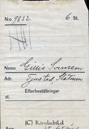 Gillis Svensson  Tjustad  Slätmon
Gillis Svensson  Tjustad  Slätmon
Nyckelord: Svensson Tjustad
