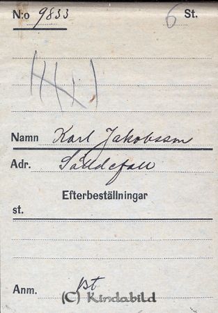 Karl Jakobsson  Sälldefall
Karl Jakobsson  Sälldefall
Nyckelord: Jakobsson Sälldefall