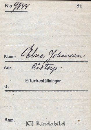 Elna Johansson  Råstorp
Elna Johansson  Råstorp
Nyckelord: Johansson Råstorp