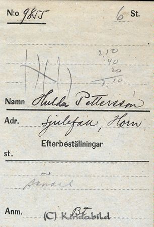 Hulda Pettersson  Sjulefall  Horn
Hulda Pettersson  Sjulefall  Horn
Nyckelord: Pettersson Sjulefall