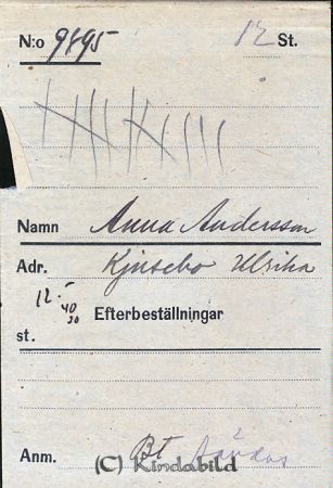 Anna Andersson Kjusebo  Ulrika
Anna Andersson Kjusebo  Ulrika
Nyckelord: Andersson Kjusebo