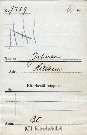 Johnsson  Hitthem
Johnsson  Hitthem
Nyckelord: Johnsson Hitthem