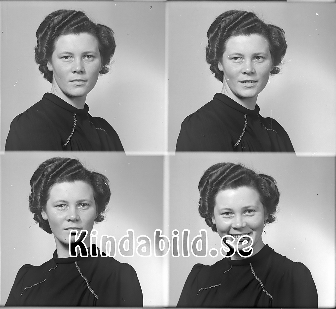 Gunnar Larsson Ottesand Kisa
raja
Kvinna klädd i klänning 

raja
Bilden föreställer troligen Svea Larsson född 1927, dotter till Arvid och Gerda Larsson.
Syskon till Svea:
Gunnar född 1924
Urban född 1931
Torgny född 1934
Familjen flyttade sedan till Slycke.
Källa: Folkräkning 1940 
Källa: Gerd Pettersson

Nyckelord: Larsson Kisa