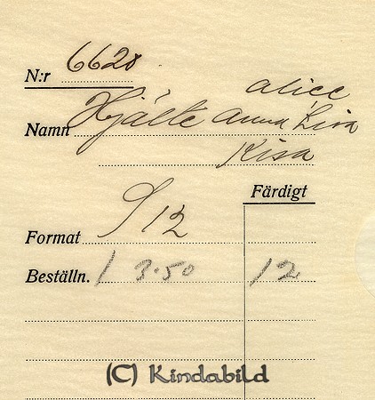 Alice o Anna-Lisa Hjälte Kisa 
Nyckelord: Hjälte Kisa