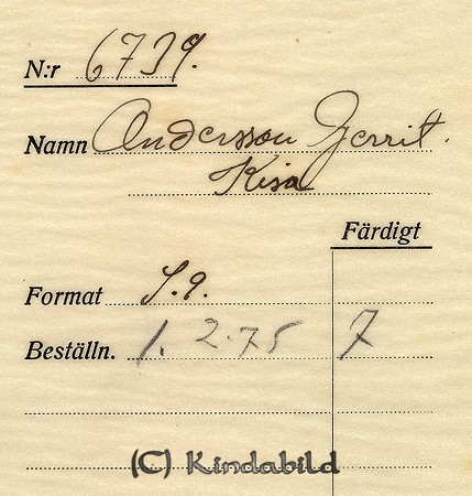 Gerrit Andersson Kisa
Nyckelord: Andersson Kisa