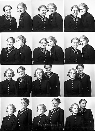 Edit och Lilly Carlsson Harg
raja
Två kvinnor klädda i klänningar

raja
Edit Carlsson maka till maskinist Karl Isidor Carlsson
dotter Lilly född 1921 i Kisa
Källa: Gerd Pettersson
Nyckelord: Carlsson Harg