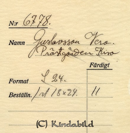 Vera Gustavsson Prästgården Kisa
Nyckelord: Gustavsson Kisa