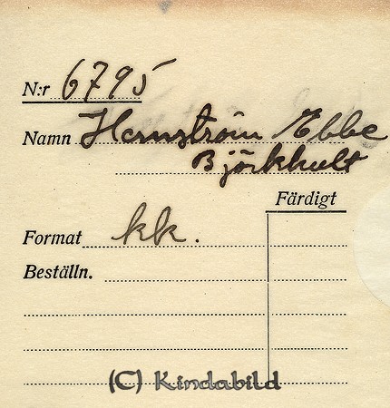 Ebbe Hernström Björkhult
Nyckelord: Hernström Björkhult