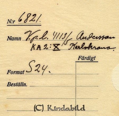 V.p.l. 4113/5 Andersson KAS 2:x Karlskrona
Nyckelord: Andersson Karlskrona