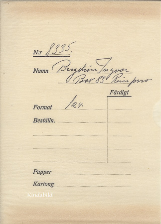 Ingvar Bergström
Nyckelord: Ingvar Bergström