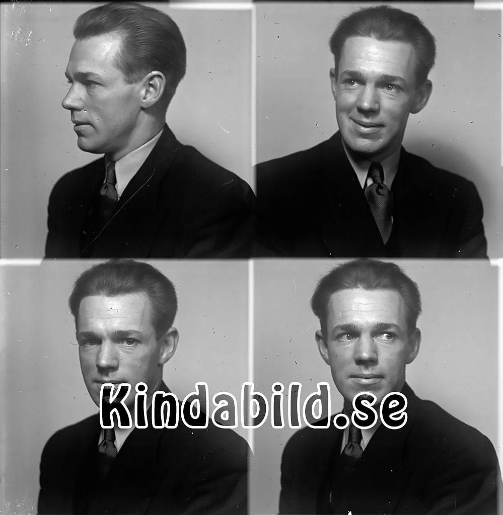 Evald Carlsson Kisa
raja
Man klädd i skjorta slips och kavaj

raja
Evald Carlsson född 1913 i Kisa, son till Nils Viktor Carlsson och hans hustru Hilda Kristina född Nilsson.
Syster till Evald var Siri född 1909.
familjen bodde i Kisaborg 1940.
Bilmontör Evald Carlsson gift 1948 med Agnes född 1924 i Tjärstad
Källa: Folkräkning 1950
Källa: Gerd Pettersson

Nyckelord: Carlsson Kisa