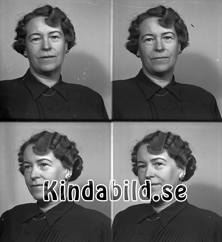 Fru Ernst Nilsson Kisa
raja
Kvinna klädd i klänning 

raja
Ellen Ragnhild Elisabet Nilsson född Vikström i Risinge 1894.
Hon var gift med spannmålshandlare Ernst Nilsson född 1889 i Hägerstad.
Sonen hette Sören född 1921. Han gifte sig med Torborg Lindqvist.
Källa: folkräkning 1940 
Källa: Gerd Pettersson

Nyckelord: Nilsson Kisa