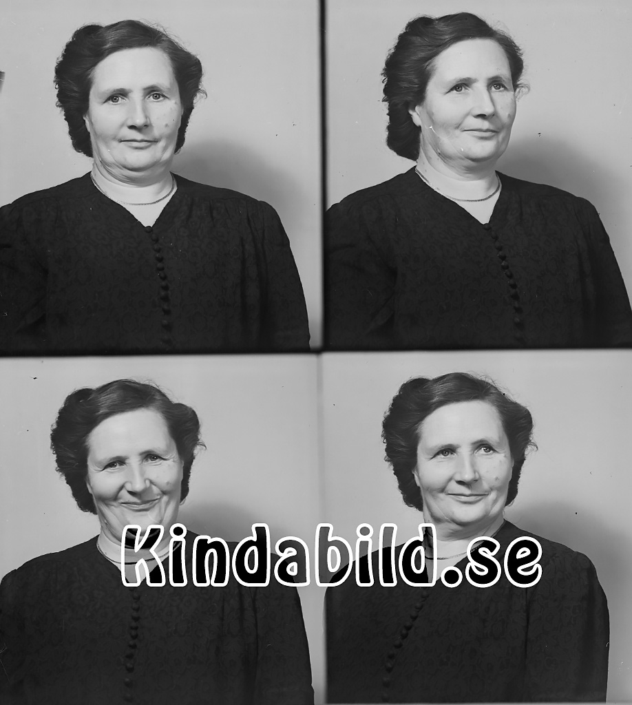 Fru Gustafsson Gräverum Västra Eneby
raja
Kvinna klädd i klänning 

raja
Fru Eva Gustafsson född Andersson 1891 i Västra Eneby.
 Hon var gift 1916 med Fritz Gustafsson född 1882 i Södra Vi.
 De bosatte sig i Gräverum Västra Enby.
 Barn; Margareta, Ulla, Marianne och Birger,
 Källa: Studiegruppen hembygdsgården
Nyckelord: Gustafsson Västra Eneby
