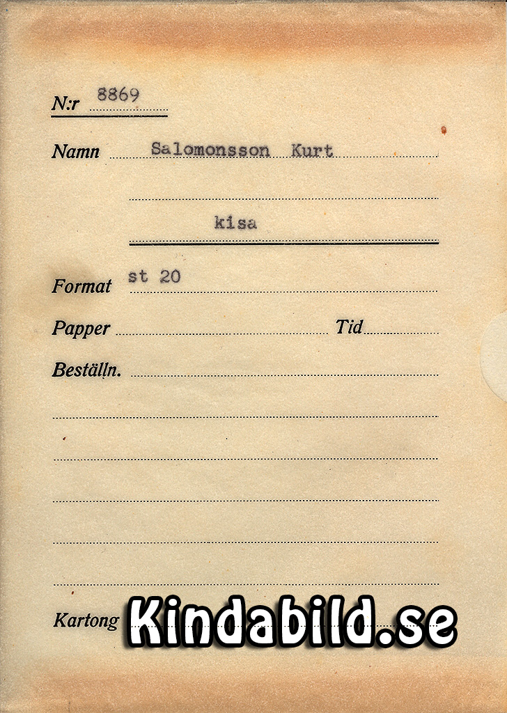 Kurt Salomonsson Kisa
Nyckelord: Salomonsson Kisa