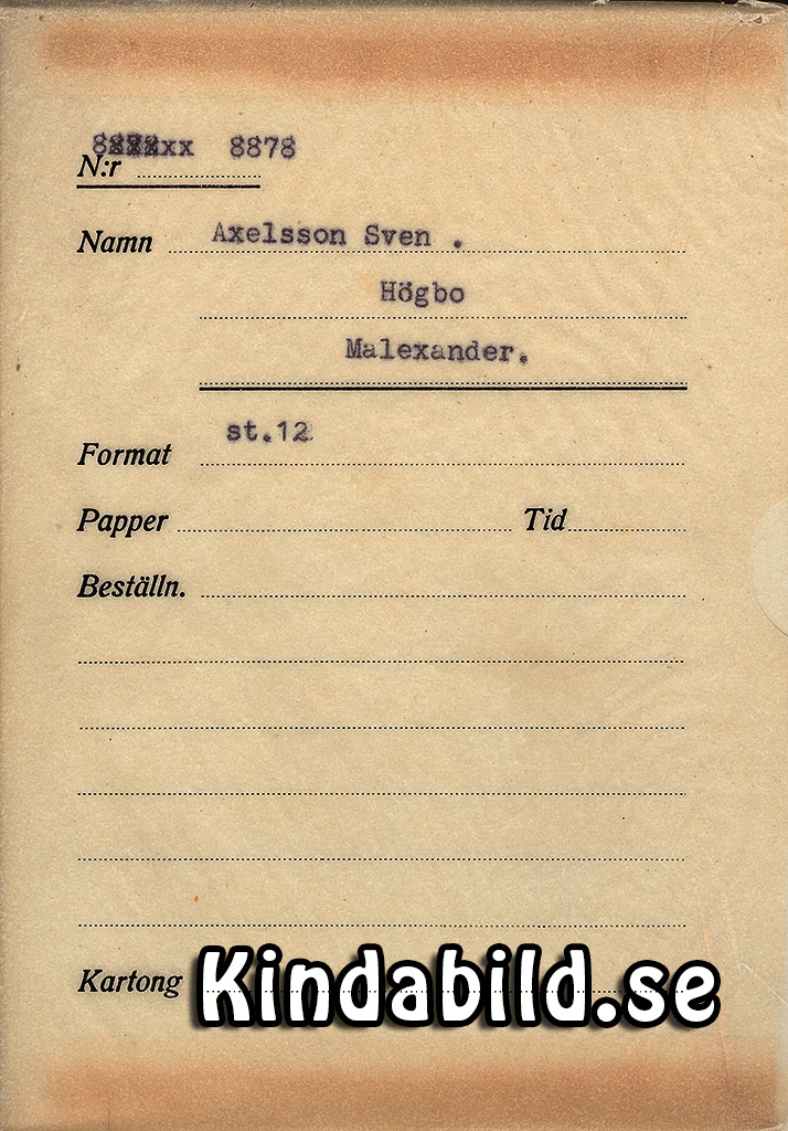 Sven Axelsson Högbo Malexander
Nyckelord: Axelsson Malexander