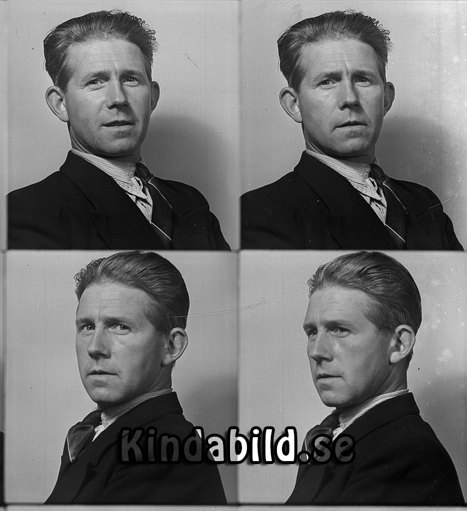 Tage Karlsson Hagalund Oppeby
raja
Man klädd i skjorta slips och kavaj

raja
Tage Karlsson född 1906 i Oppeby. Han var bonde och murare.
 Han var gift med Edit född 1914. 
 Sonen Roland född 1937.
 1960 var Tage Karlsson skogsarbetare och bodde i Ekholmnen Ekesnäs Tjärstad.
 Källa: Folkräkning och Studiegruppen hembygdsgården

Nyckelord: Karlsson Oppeby