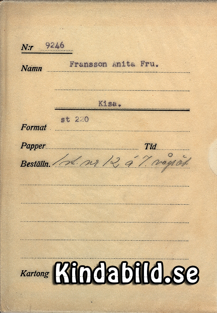 Fru Anita Fransson Kisa
Nyckelord: Fransson Kisa