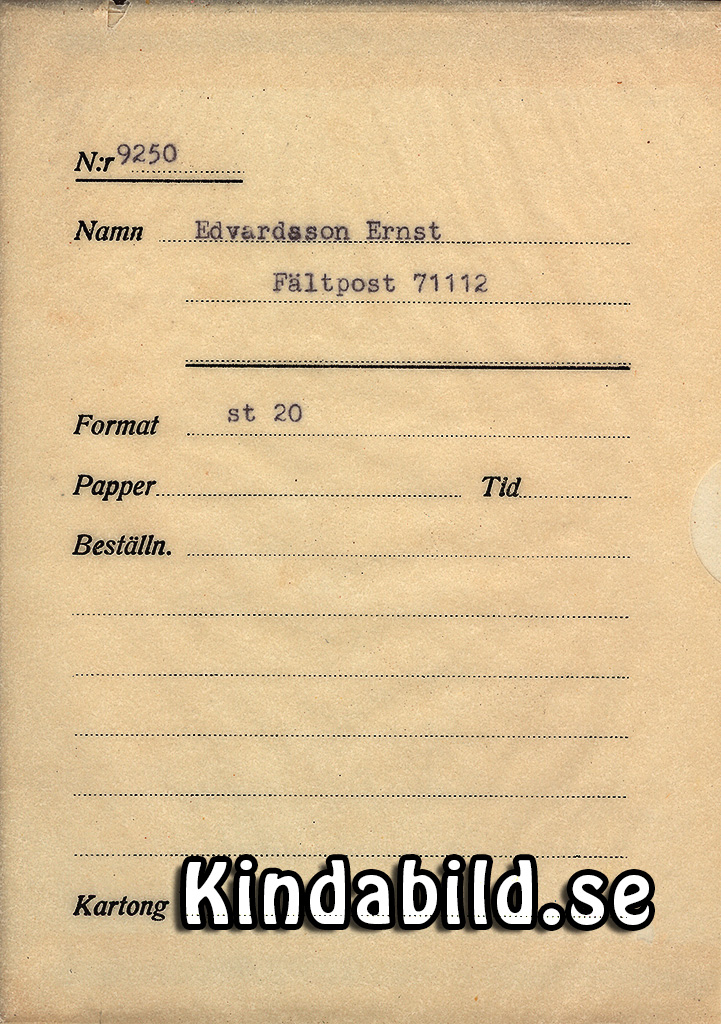 Ernst Edvardsson Fältpost 71112
Nyckelord: Edvardsson