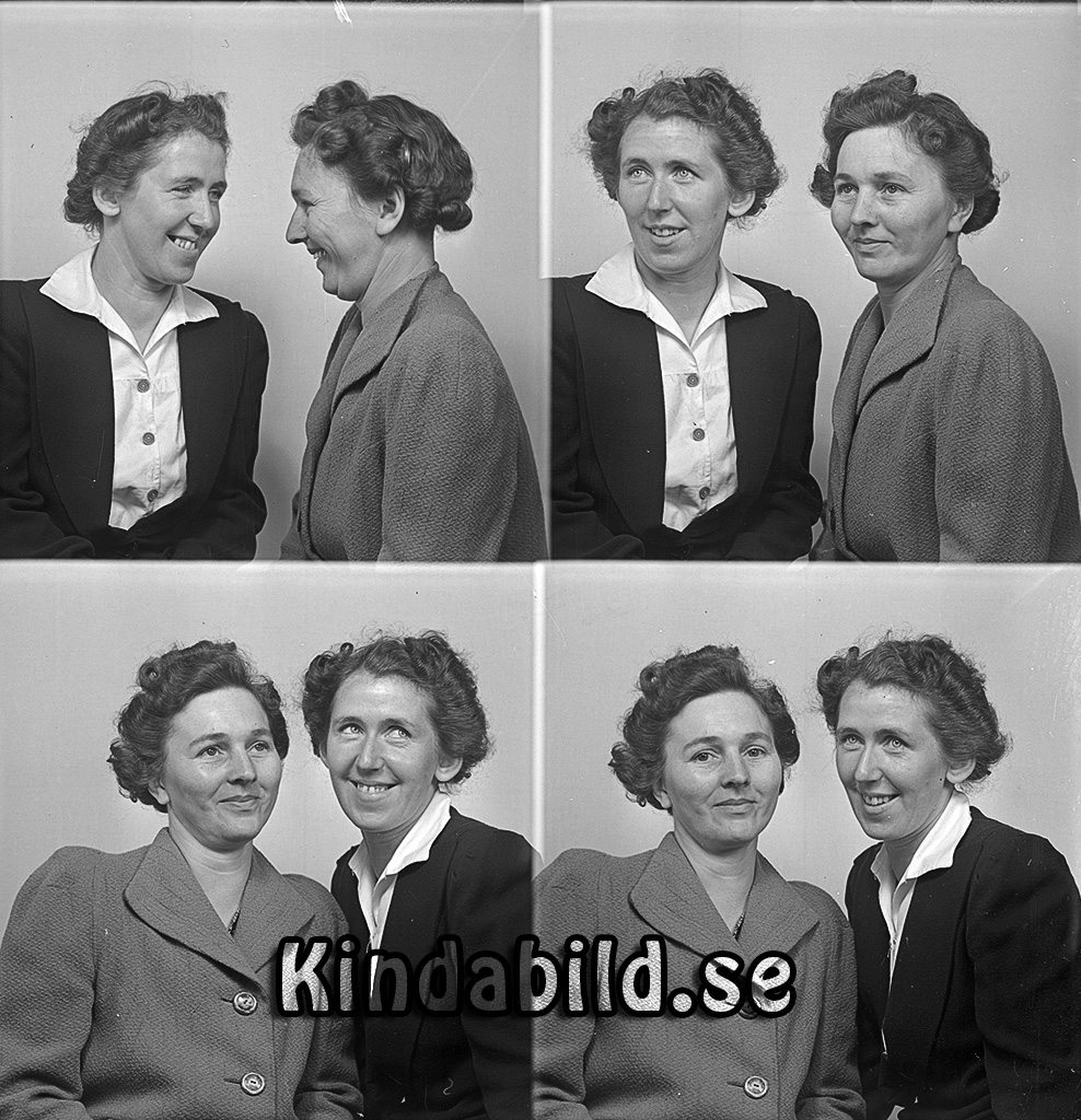 Märtha Skott o Agnes Karlsson Kisa
raja
Kompisar

raja
Till vänster Agnes Karlsson född 1904 i Kisa och till höger Märta Skott.
 Agnes Karlsson bodde på fabriksområdet i Brokullen Kisa..
 Agnes hade en son Karl Harry Kinell född 1923 i Kisa som gick under namnet "Kalle-Balutt".
 Agnes gick under namnet: "Agnes-Gotte"
 1970 bodde Agnes på Floragatan 1 i Kisa.
 Agnes hade en syster Elin som var gift med "Ko-Valle" på Enebygatan Kisa.
 Källa: Studiegruppen hembygdsgården 
Nyckelord: Karlsson Kisa