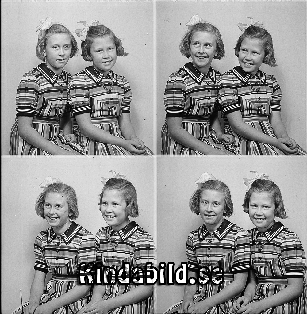 Siv o Elsie Kinell Ekelund Verveln
raja
Syskonpar

raja
Sivan och Elsie Kinell, döttrar till Karl Ragnar Kinell och Astrid Sofa född Malm 1908 i Tidersrum. Flickorna är födda 1929 och 1931.
1940 bodde familjen i Mostugan.
1950 bodde föräldrarna i Boarp och döttrarna bodde i Kisa och arbetade på Hotellet.
Sivan Kinell gift med Martin Bexell, dotter Anita. De bodde i Taberg Kisa.
Elsie gifte sig med Karl Arne Lantz och bodde i Verveln. Dotter Gerd Anneli Birgitta. Arne Lantz hade en bror Rune Lantz som hade en dansorkester.
Källa: Folkräkning 1940, 50 och 60 
Källa: Gerd Pettersson

Nyckelord: Kinell Verveln