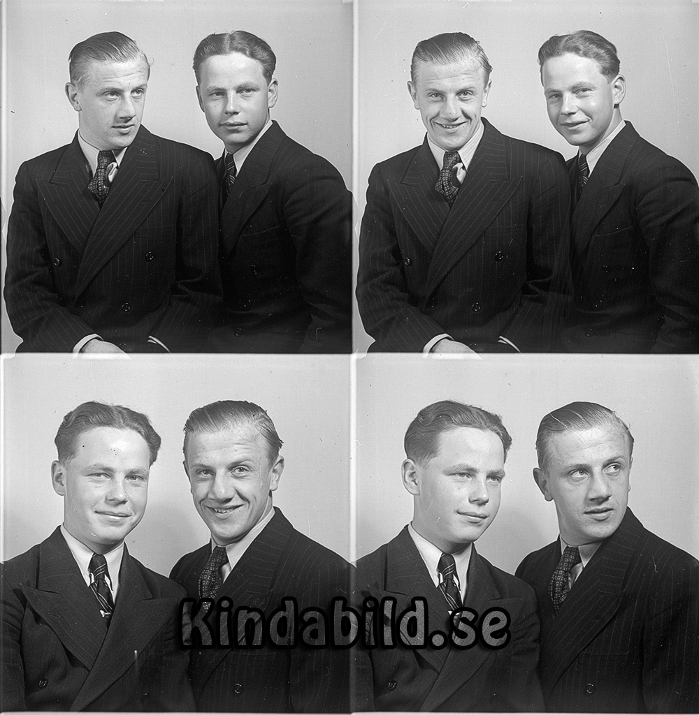 Göthe Lindholm Säby Hägerstad
raja
Två män klädda i kostymer

raja
Göte Lindholm född 1922 i Vårdnäs. Han var dräng I Säby och till Fullmestad 1942.
Gift 1947 med Britta Margareta Asklöf född 1924 i Linköping.
1950 bodde de i Davidsberg Hjulsbro.
Källa: Folkräkning 1950 
Lena Källa: Gerd Pettersson


Nyckelord: Lindholm Hägerstad