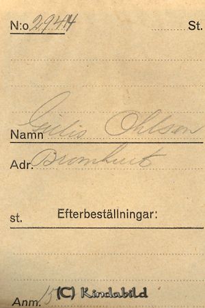 Gillis Ohlsson Bromhult
Gillis Ohlsson Bromhult
Nyckelord: Ohlsson Bromhult